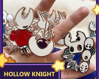 Spille smaltate con motivo Hollow Knight/Silksong Knight Hornet Lace.