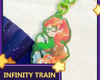 Infinity Train Tulip Acrylic Keychain
