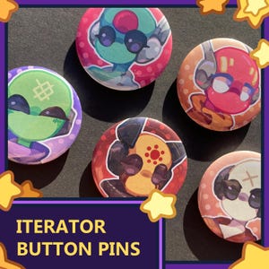 READ LAST IMAGE Rain World Iterator 58mm Button Pins