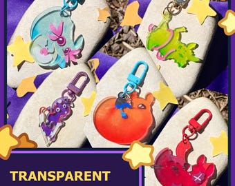 Rain World Transparent Slugcat Acrylic Charms