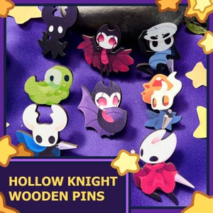 Hollow Knight 2 inch Wooden Pins