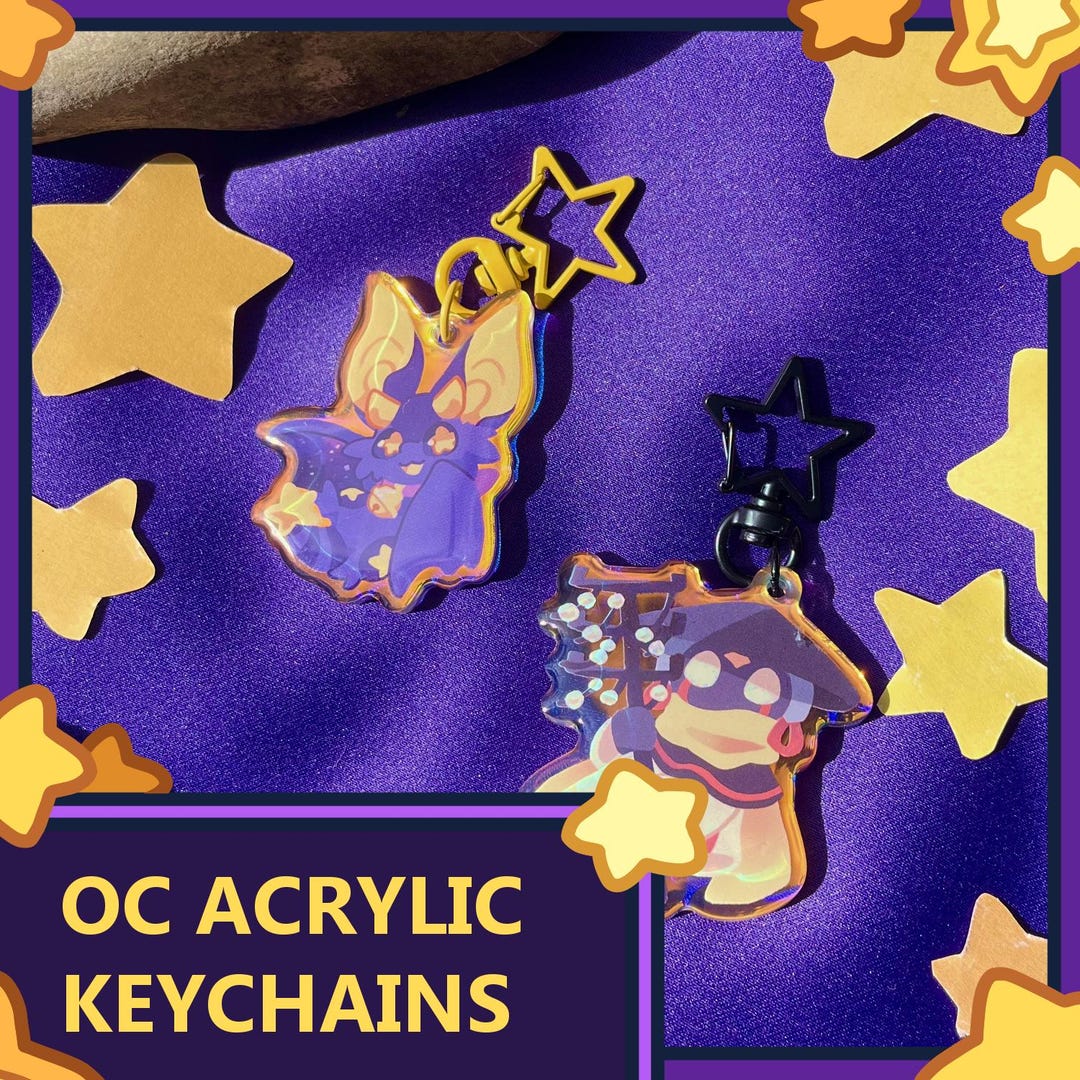 Original Character 2inch Acrylic Keychains - Etsy