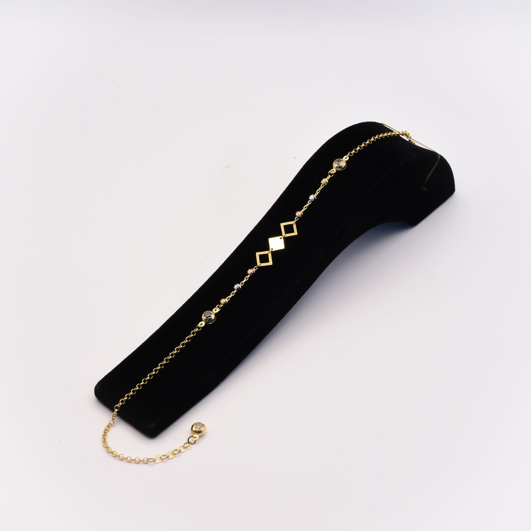 14K Solid Gold Anklet for Women Minimalist Anklet Bridesmaid Etsy