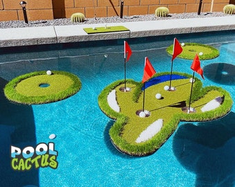 Floating Golf Green: Backyard Chipping Game & Pool Practice - 60 Balls