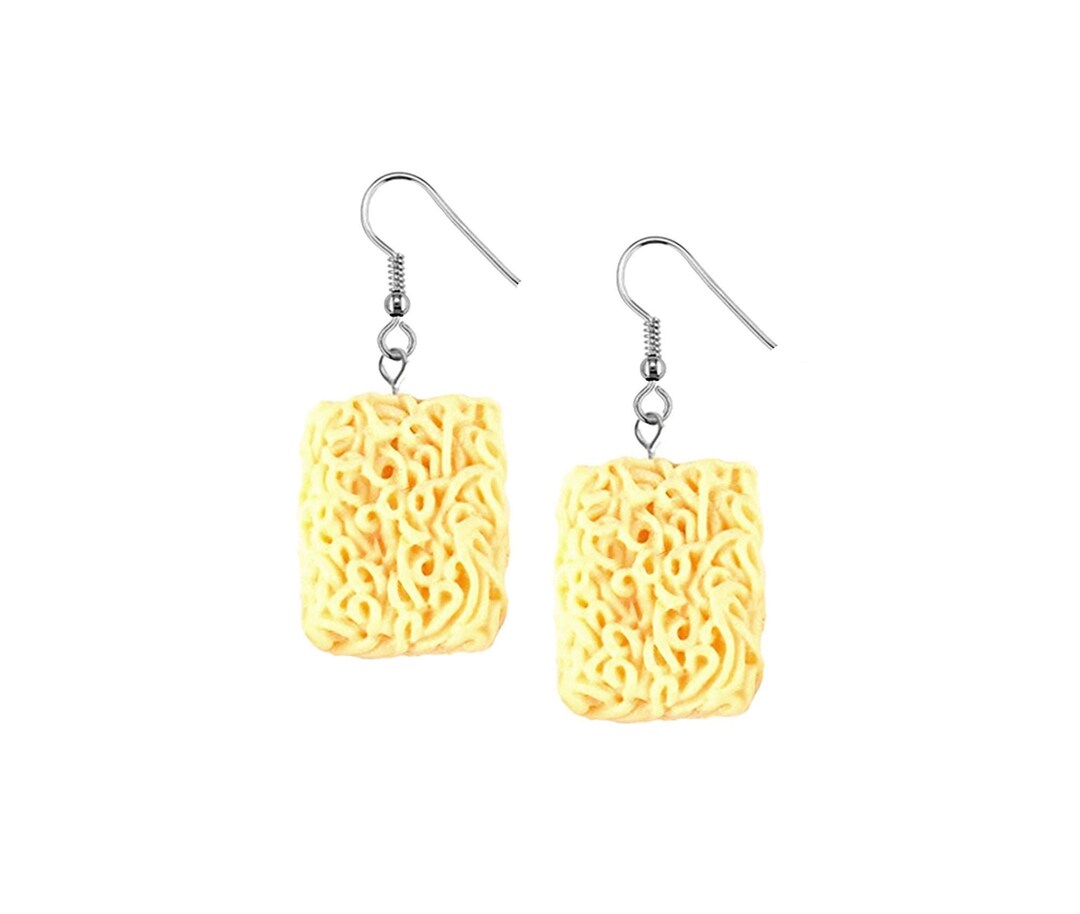 Funny Simulation Korean Noodles Earrings Ramen Noodle Etsy