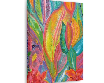 Fabulous Leaves - Canvas Wall Art, Colorful Botanical Painting, Orinal Artwork, Home Decor
