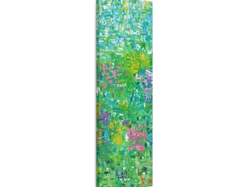Giverney Afternoon (Left) - Canvas Wall Art, Original Painting, Green Abstract Artwork, Home Decor