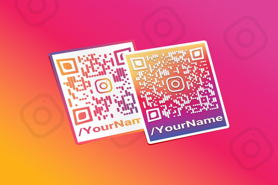 Instagram 20 Custom QR Code Stickers Weatherproof With Etsy