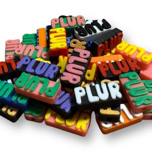 PLUR Kandi Beads | Focal Beads / Charms for Raves, Friendship Bracelets, EDM Festivals.  Packs of 3, 5, 10, 20 & 35  Beads