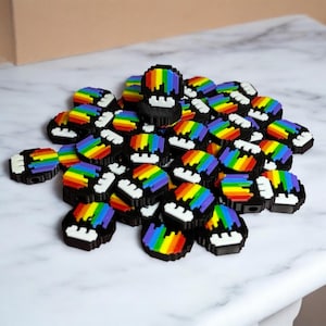 Rainbow Mushroom Kandi Beads | Rave Bracelet Charms