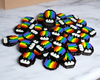 Rainbow Mushroom Kandi Beads | Rave Bracelet Charms