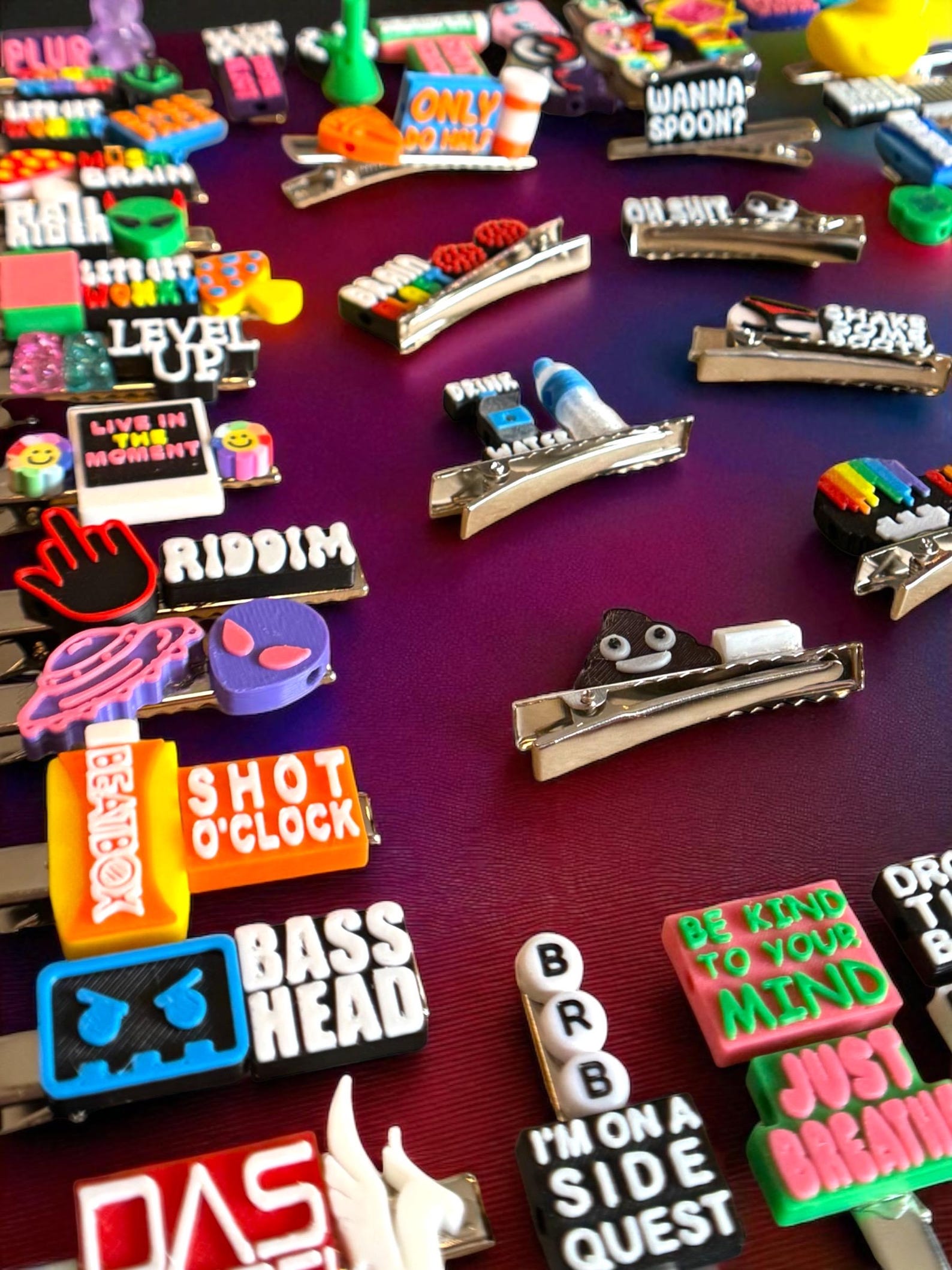 Random Trinket Clips & Festival Clips | Sold in Packs of 3, 5, 10, and ...
