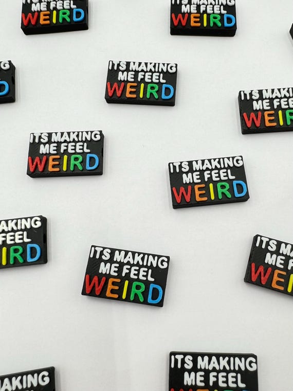3D Printed "Making Me Feel Weird" Rave Beads | Kandi Bracelet Charms