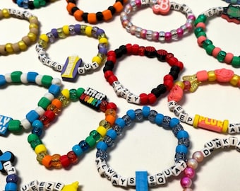 Kandi Bracelets for Raves | EDM Fashion Accessories, Friendship Bracelets