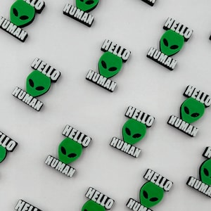 Hello Human Kandi Beads | Focal Beads / Charms for Raves, Friendship Bracelets, EDM Festivals. Packs of 3, 5, 10, 20 & 35  Beads