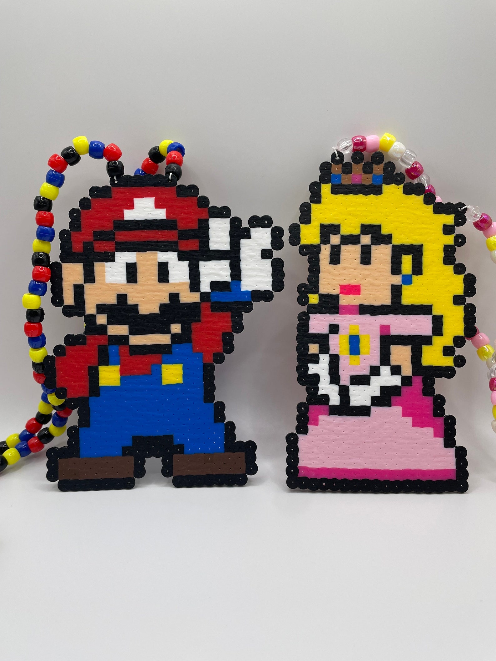 Mario Rabbids Perler Super Mario Perler Bead Necklace | Pixel Party Favors - Etsy