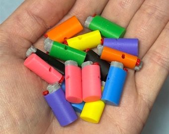 Lighter Kandi Beads | Focal Beads / Charms for Raves, Friendship Bracelets, EDM Festivals. Packs of 3, 5, 10, 20 & 35 Beads