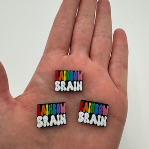 Rainbow Brain Kandi Beads | Focal Beads / Charms for Raves, Friendship Bracelets, EDM Festivals. Packs of 3, 5, 10, 20 & 35 Beads