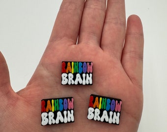 Rainbow Brain Kandi Beads | Rave Bracelet Charms