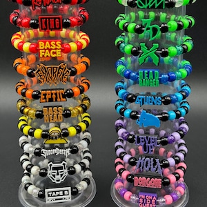 Dubstep Kandi Bracelets Set | DJ Inspired Kandi | Rave Kandi