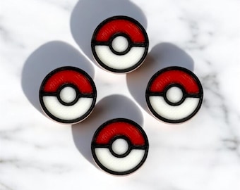 3D Printed Poke Ball Kandi Beads | Rave Bracelet Charms