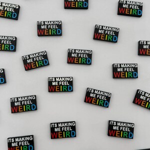 3D Printed "Making Me Feel Weird" Rave Beads | Kandi Bracelet Charms image 3