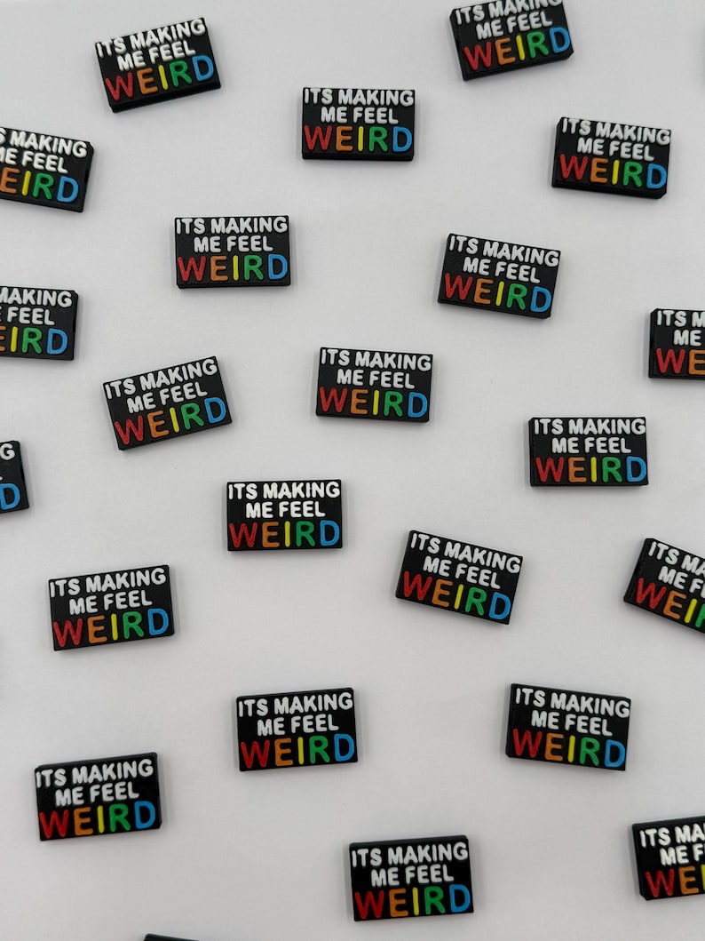 3D Printed "Making Me Feel Weird" Rave Beads | Kandi Bracelet Charms image 3