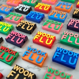 Wook Flu Kandi Beads | Focal Beads / Charms for Raves, Friendship Bracelets, EDM Festivals. Packs of 3, 5, 10, 20 & 35 Beads