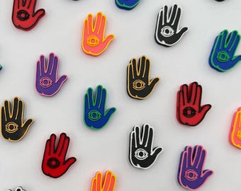 3D Printed Hamsa Hand Kandi Beads | Rave Bracelet Charms