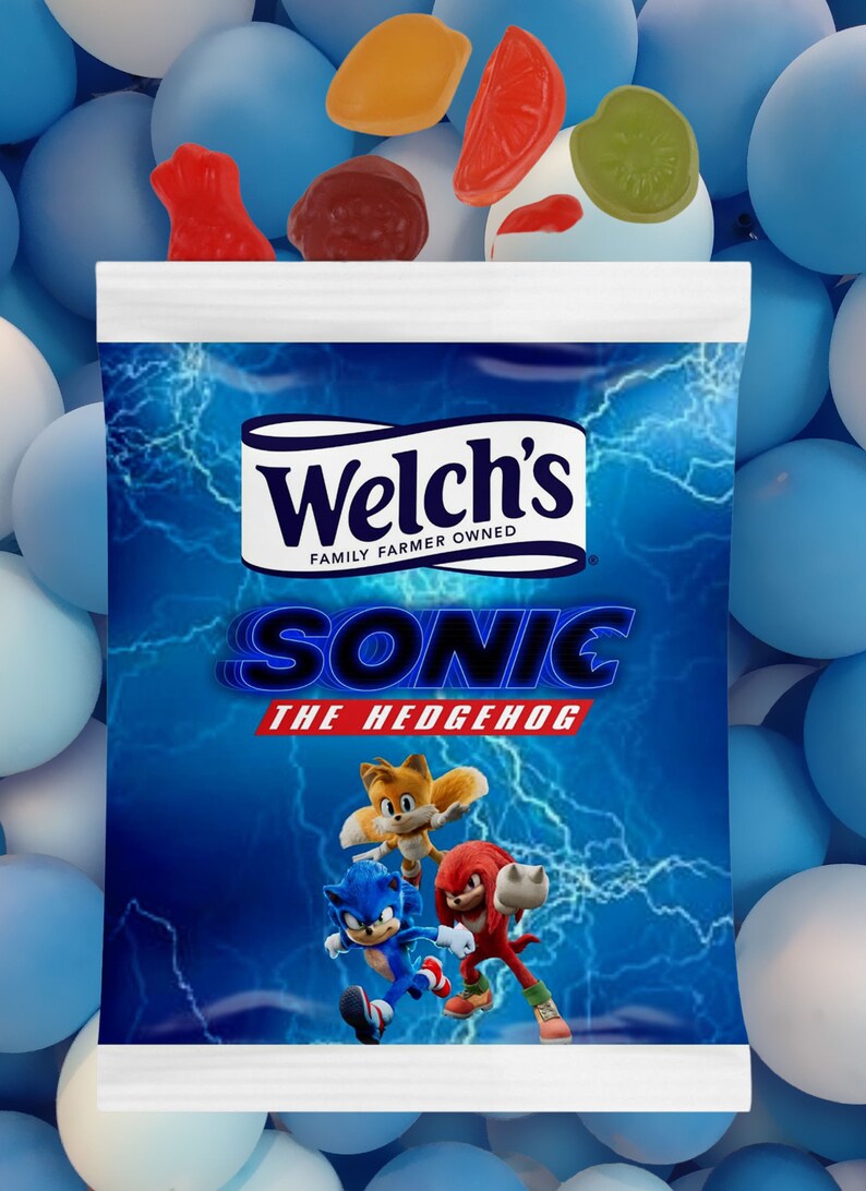 Sonic Fruit Snacks Sonic Pringles Sonic Party Favors Sonic Etsy