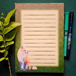 A5 Red Fox Notepad