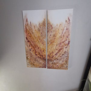 Standout original canvas, golds, yellows and purples