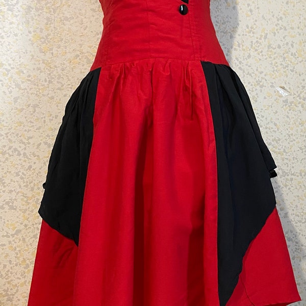 robe vintage rouge france 36