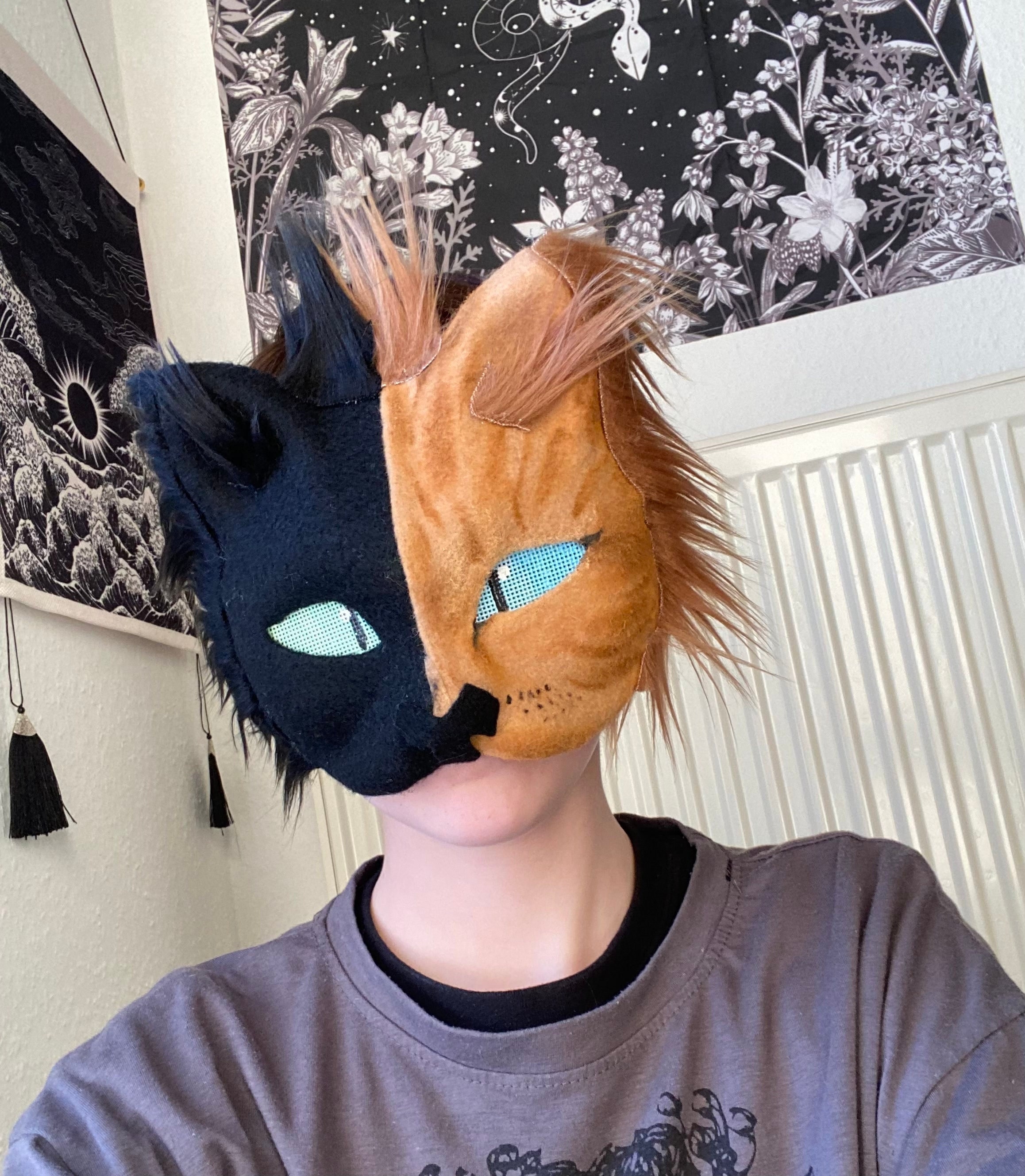 Ginger therian cat mask on sale :3 in 2023