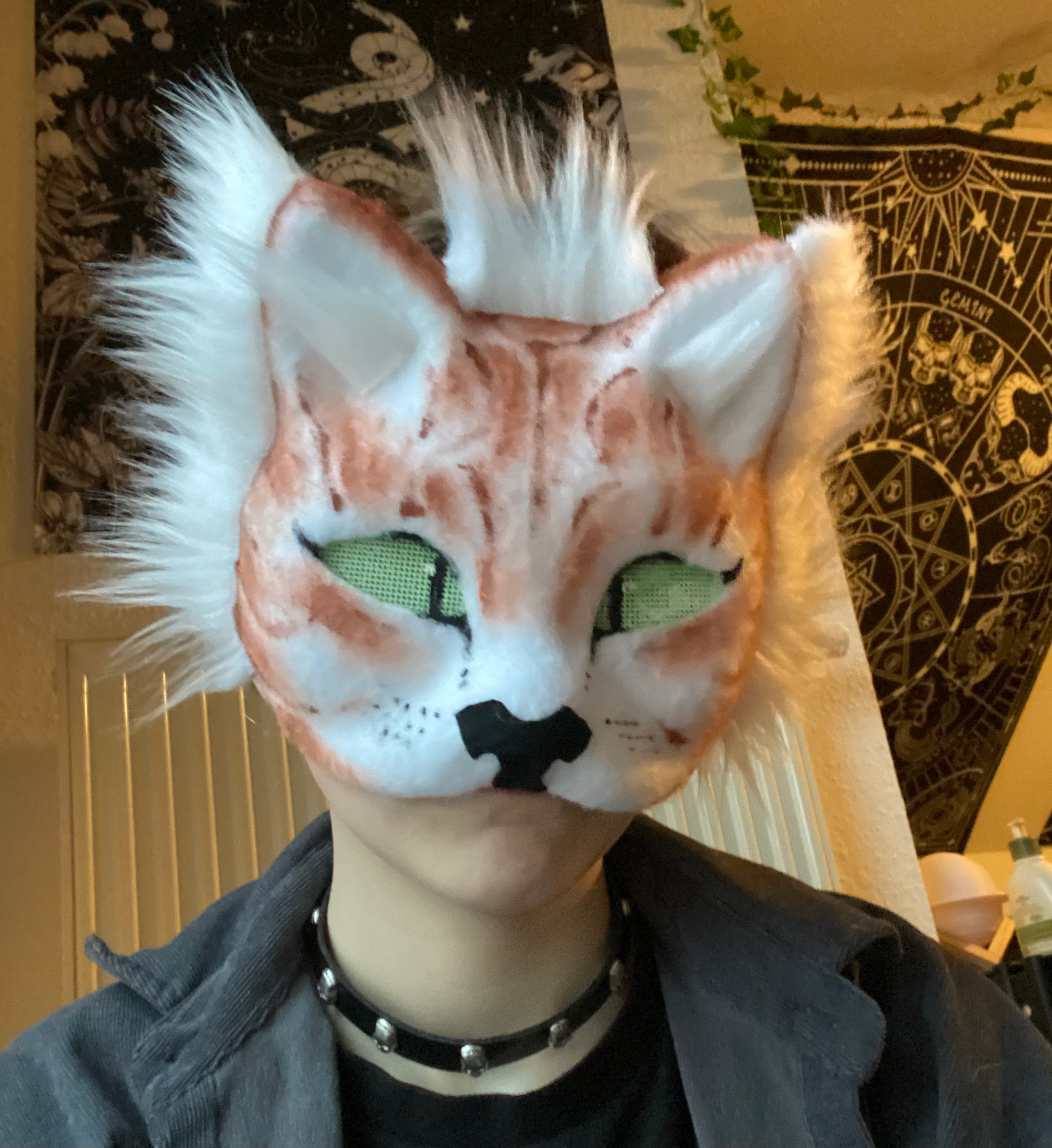 Mascara therian! in 2023  Cat mask diy, Warrior cats art, Cat mask