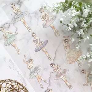 Windry Ramadhina x Prettyhappypaperie - Swan Lake - PET Tape - 10 Stickers - Journaling, Journal Supplies, Planner Sticker - One Loop