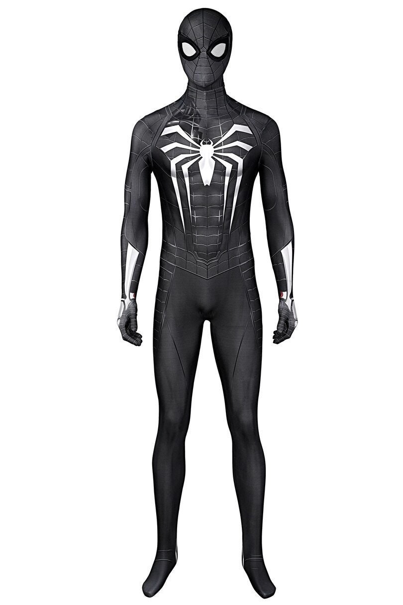 Marvel Spider Man Homecoming Black Bodysuit Jumpsuit Cosplay Costume 