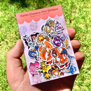 Kanto Classics Mini Stickers Set of 25 - Glossy Vinyl Stickers
