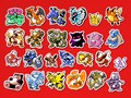 Kanto and Johto Classics Mini Stickers Set of 25 - Glossy Vinyl Stickers Charizard Venasaur Blastoise Pikachu Eevee Gengar