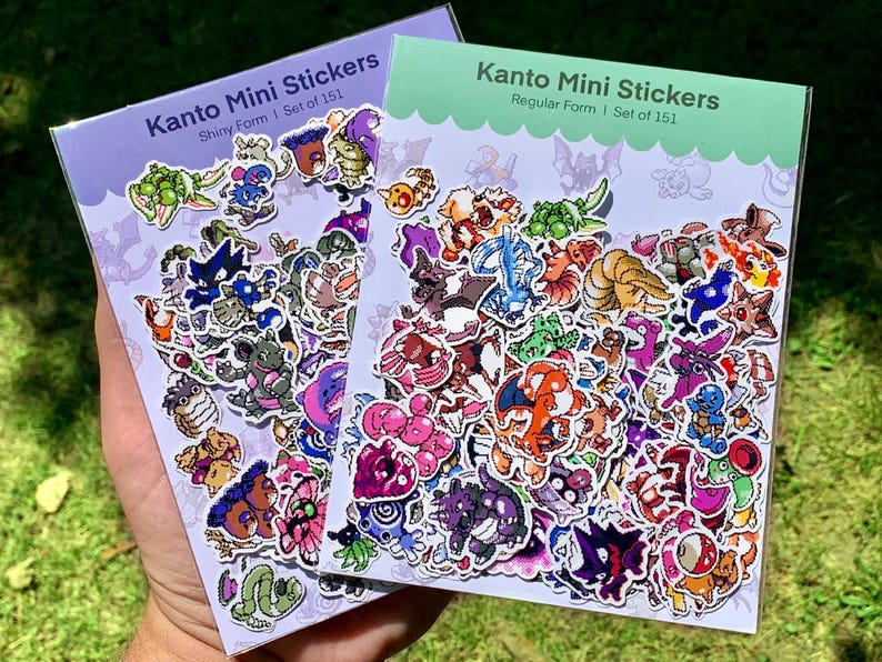 151 Kanto Mini Stickers - Glossy Vinyl Stickers - Etsy