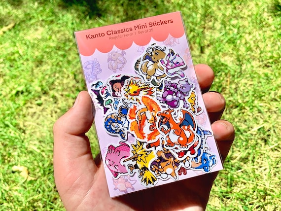 Kanto Classics Mini Stickers Set of 25 - Glossy Vinyl Stickers