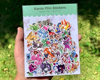 151 Kanto Mini Stickers - Glossy Vinyl Stickers