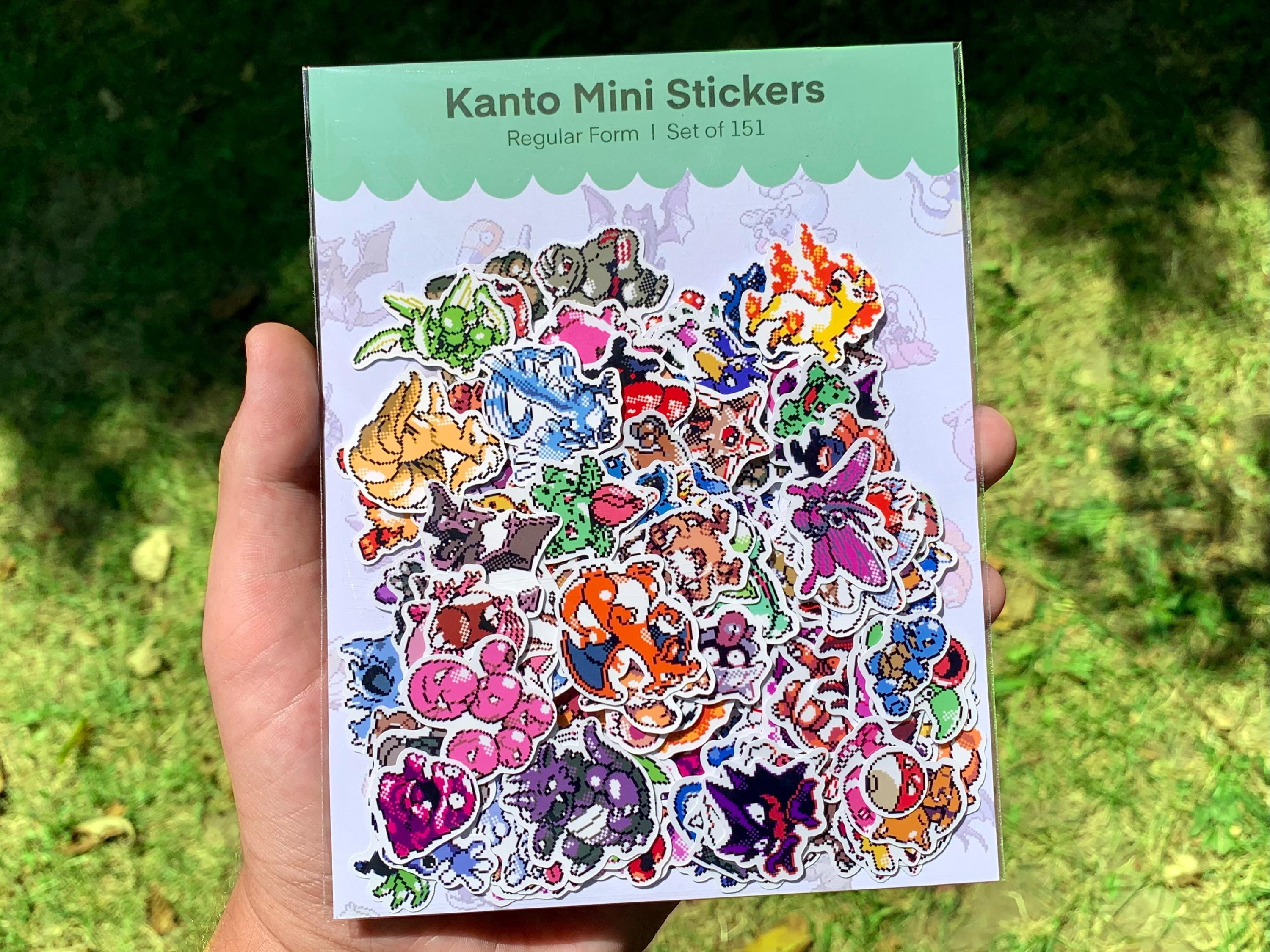 151 Kanto Mini Stickers - Glossy Vinyl Stickers - Etsy