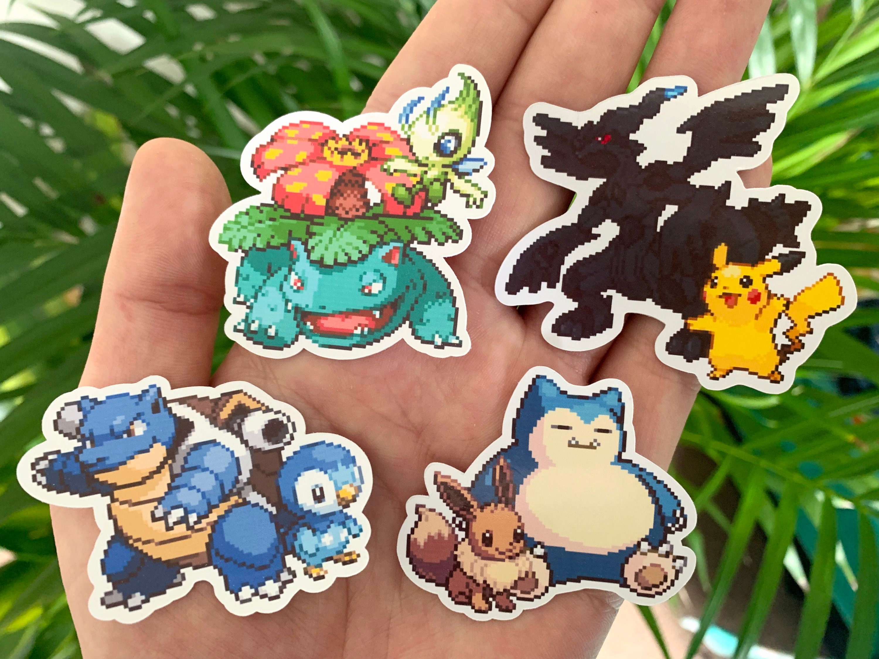 TCG Set Stickers Featuring Charizard, Pikachu, Eevee, Gengar, Mew ...