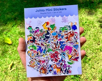 100 Johto Mini Stickers - Glossy Vinyl Stickers