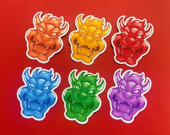 Bowser - Super Mario Gummy Stickers - Glossy Vinyl - Set of 6