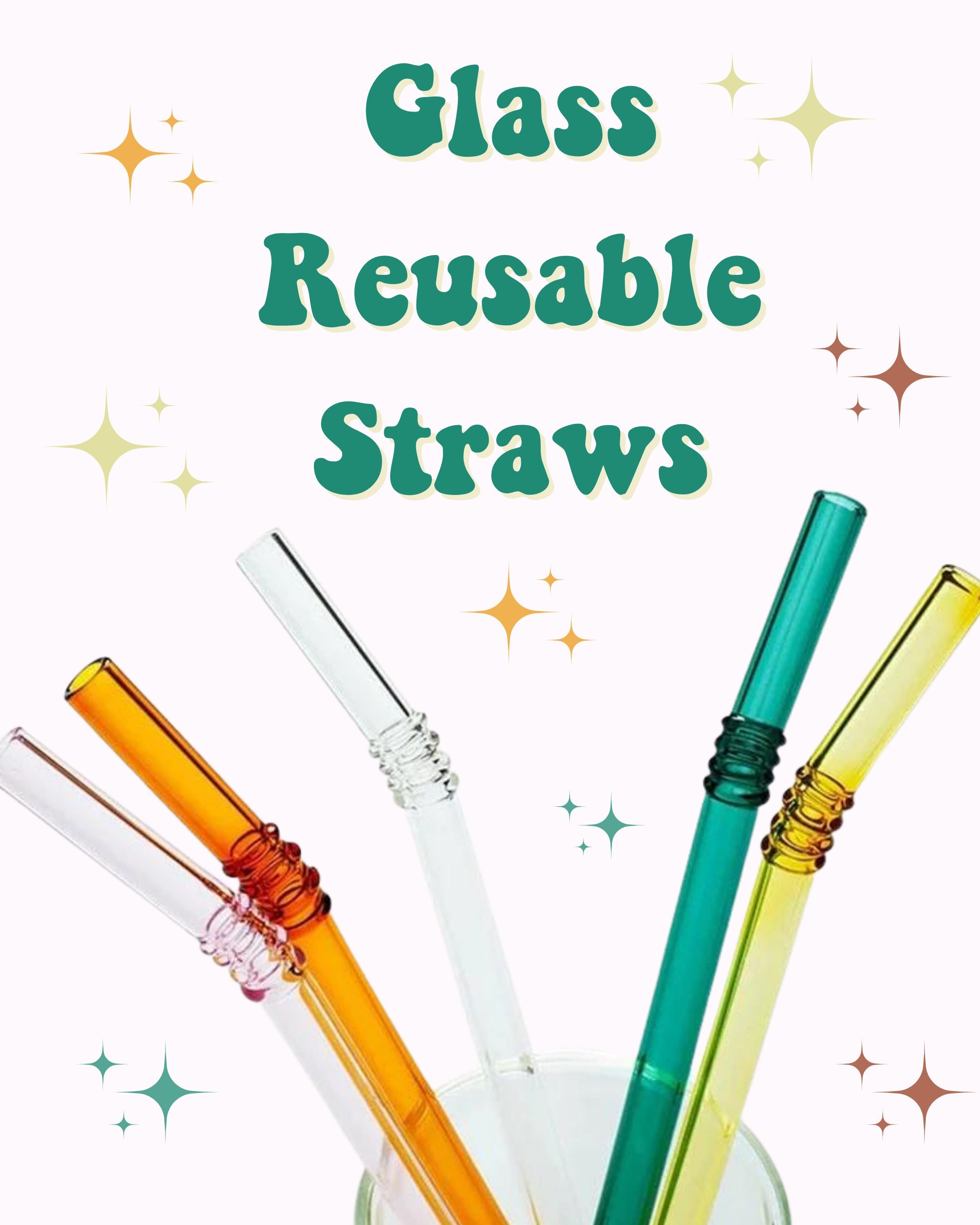 Reusable Glass Straw Set for Boba, Bubble Tea, Smoothies – bobagreen