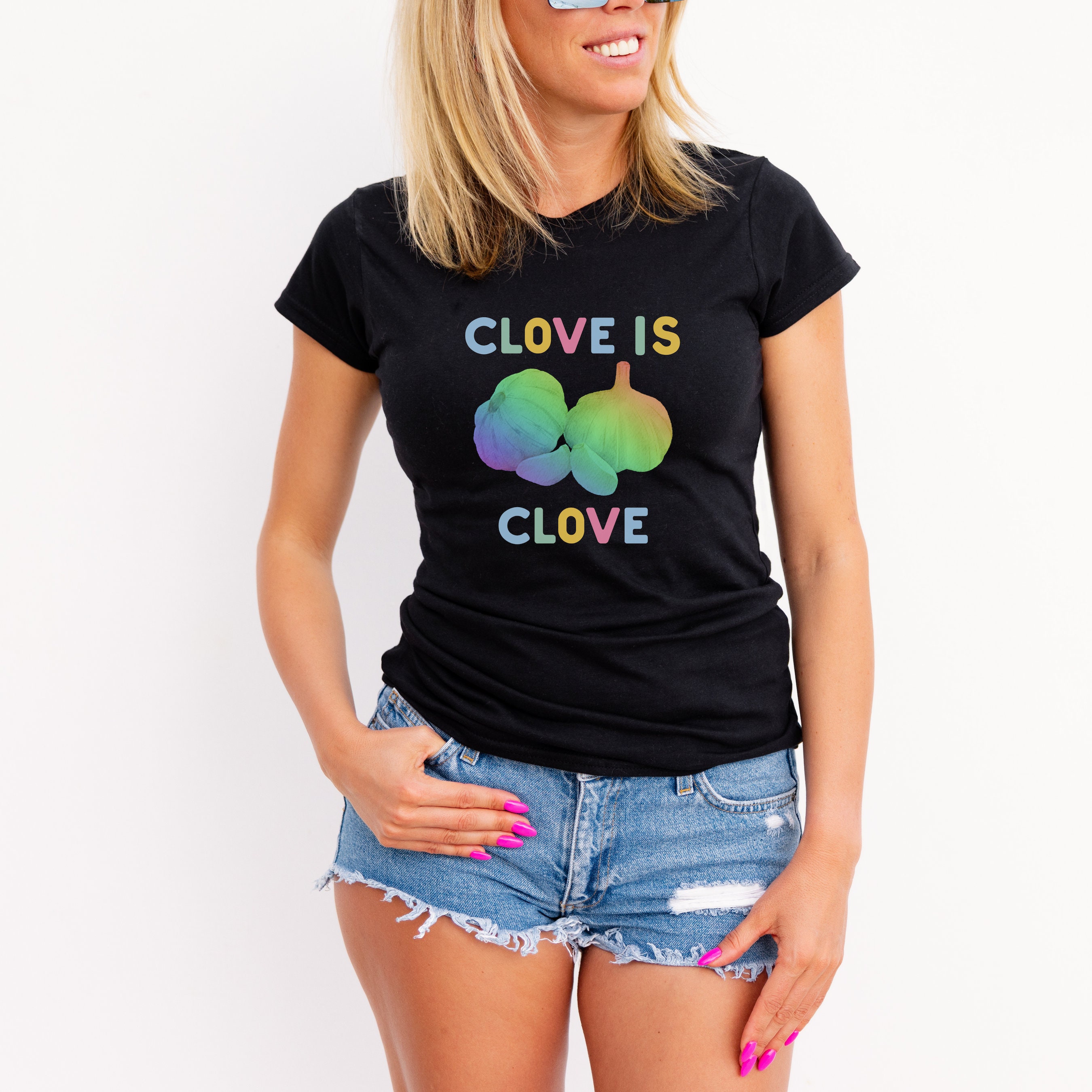 Clove is Clove Shirt, Garlic Rainbow T-shirt,gay Garlic Shirt