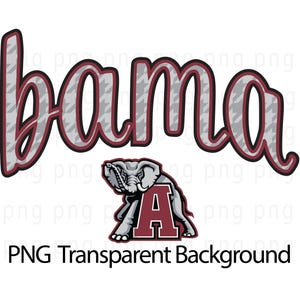 Bama Elefant PNG Instant Download für DTF/DTG/Sublimation oder jede druckbare Projekt
