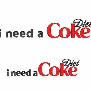 I need a Diet Coke 2 sizes 16 Files Embroidery Design Instant Downloads
